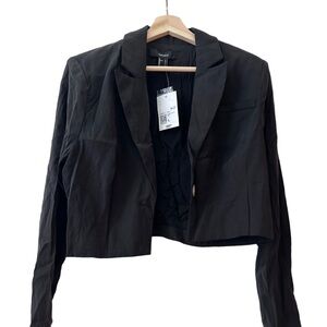 Forever 21 cropped blazer - black - size large